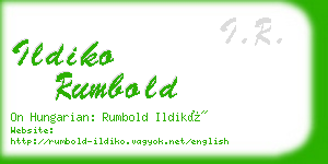 ildiko rumbold business card